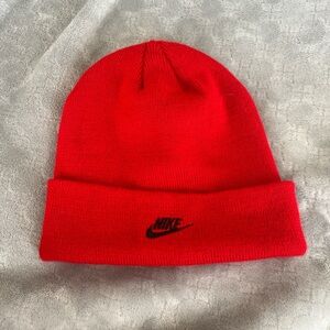 YOUTH red nike beanie